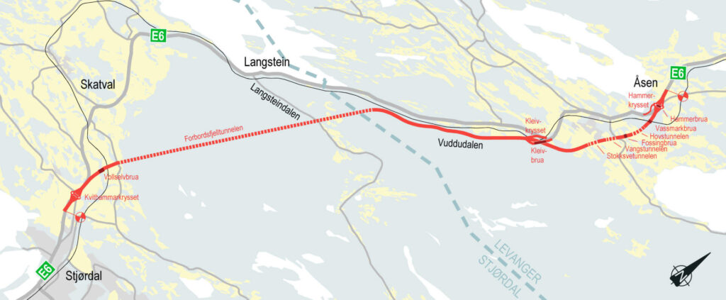 Hæhre entrepenør videre til konkretiseringsfasen for bygging av ny E6 i stjørdal for nye veier