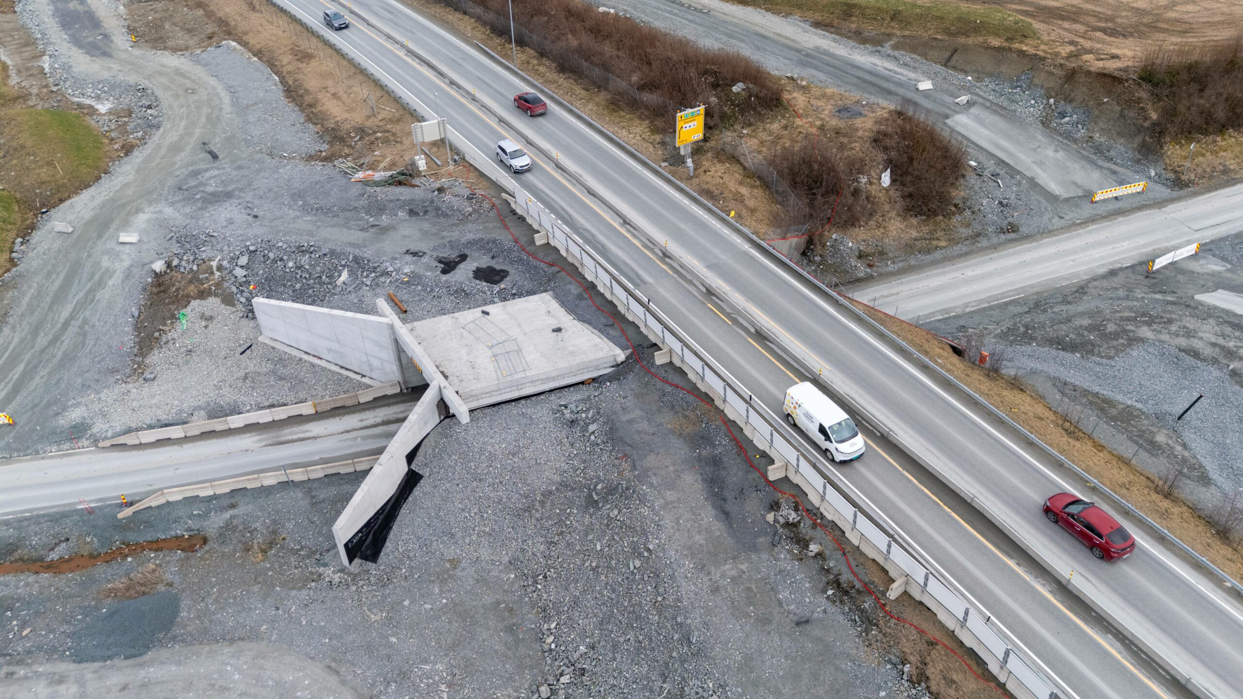 Dronefoto av området ved K27 Forbord kulvert